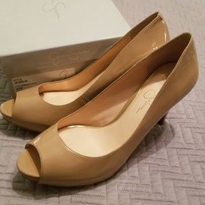 Jessica Simspon peep toe heels
